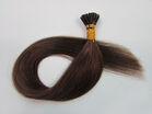 AAA Soft 100 Stands 16"-26" Real Human Hair Extensions Straight Keratin Stick I-Tip Brown Color 100g