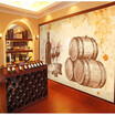 Custom 3d mural Retro Red wine wood wallpaper leisure winery restaurant cafe bar aisle wallpaper mural