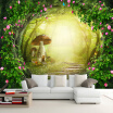 Flower Vine Mushroom House Forest Living Room Background Decor Large Custom Wall Mural Non-woven Fabric Wallpaper For Walls Roll