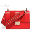 BAFELLI new arrival split leather shoulder bag wide shoulder strap frosted suede cowhide crossbody bag women messenger bags