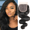 Peruvian Lace Closure Body Wave Bleached Knots 44 100 Unprocessed Human Virgin Hair MiddleThreeFree Part Top Closure