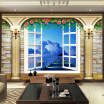 Custom Wall Mural Wallpaper Home Decor European Style Roman Column Living Room TV Background 3D Photo Wallpaper Flower Murals