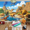 Custom 3D Mural Wallpaper Lakefront Dinosaur Tyrannosaurus Rex Childrens Room Bedroom Photography Background 3D Kids Wallpaper