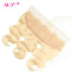 Color 613 Lace Frontal Closure Body Wave Peruvian Virgin Hair Ear to Ear Closure Frontal 134 Blonde Body Wave ALot Hair