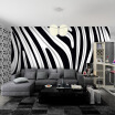 Custom Mural Wallpaper 3D Non-woven Ptinted Wallpaper Black And White Zebra Stripes Living Room Sofa TV Backdrop Wall Covering