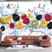 Custom Wall Painting Fresh Fruit Photo Wallpaper Restaurant Living Room Kitchen Background Wall Mural Non-woven Wallpaper Modern