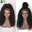 9A Natural Hairline Curly Lace Front Wig With Baby Hair Peruvian Virgin Human Hair Wigs For Black Women