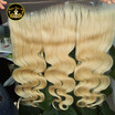 Brazilian Virgin Hair Body Wave Lace Frontal Blonde 613 Color Full Lace Frontals 10"-20" Grade 8A Virgin Human Hair Frontal Closur