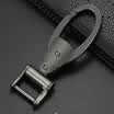 Huazhe car waist hanging key ring arc buckle head mens creative personality men&women gifts simple keyrings pearl gold