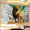 Custom Photo Wallpaper 3D Stereo Lion Broken Wall Creative Space Wall Decorations Living Room Kids Room Bedroom Large Murals