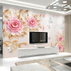 Custom 3D Photo Wallpaper 3D Stereoscopic Embossed Flower Wall Painting Modern Simple Living Room TV Background Wall Decor Mural