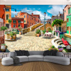 Custom 3D Photo Wallpaper Large Mural European Town City Street Oil Painting Landscape Living Room Bedroom Background Wall Mural