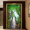 Custom 3D Mural Wallpaper Forest Wooden Bridge Elk Flower Vine Fresco Living Room Hotel Entrance Background Wall Paper 3 D Mural