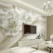 Custom Any Size 3D Wall Murals Wallpaper Silk Flower European Style 3D TV Background Large Wall Painting Living Room Mural Paper