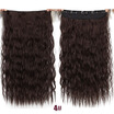 Synthetic Long Wavy Women Black Brown 5 Clips in Hair Extension 22" 55 cm Heat Resistant