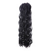 20" Faux Locs Curly Crochet Hair 24 Roots Synthetic Crochet Braids Hair Extensions Pure Color Crochet Braiding Hair