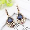 Classic Resin Antique Turkish Earrings Princess Hook Retro Gold Color Drop Earrings Women Jewelry Upscale Fashion India Bijoux