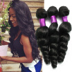 7A Malaysian Virgin Hair Loose Wave hair 4pcs Lot Raw Human Hair Weave Unprocessed Malaysian loose wave Color 1b Malaysian Hair