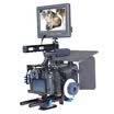 YELANGU YLG1105A Juego de estabilizador de jaula con cámara de video con caja mate y foco de seguimiento para Panasonic Lumix DMC-GH4 y G7 Sony A7