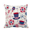 USA Hat Drink Love Heart Firework Festival Square Throw Pillow Insert Cushion Cover Home Sofa Decor Gift