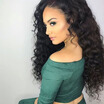 Brazilian Virgin Hair Lace Wigs Fashion Style Free Part 8A 130 Density Deep Wave Full Lace Wig Wholesale