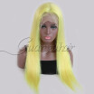 8A Brazilian virgin human hair full lace wig stright hair the hottest·color --YEllow