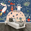 Custom photo wallpaper Cartoon space spaceship children room background wallpaper kindergarten toy store 3D wallpaper mural