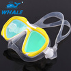 Whale Brand Professional Mirrored Scuba Diving Mask Goggles Tempered Mirrored Lens Glass 5 color glass MMK-2600