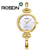 ROSDN Brand Imitation Gold Plated Circles Strap Stainless Steel Back Shinning Women Bracelet Watches Fashion Wrist Watch