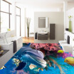 Free shipping custom Sea World square living room painting floor stereo marine tropical fish wear floor wallpaper 250cmx200cm