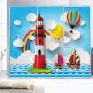 Papel De Parede Infantil 3D Stereo Relief Blue Sky White Clouds Rainbow Photo Wallpaper Kids Room Lovely Interior Decor Murals