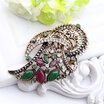 vintage Women Bow Turkish Brooch Multicolor Resin Flower Jewelry Hollow Out Antique Gold Color Brooch Broches Festival Gift