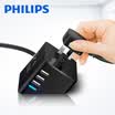 Philips PHILIPS Xiaofei USB socket socket wiring board patch panel strip tow board 3USB full length 15 meters portable travel desktop board