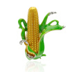 Cute Golden Corn Cob Brooch Pins Women Festival Enamel Brooches Jewelry Farmer Agricultural Bumper Crops Badge Demeter Goddess