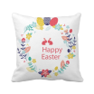 Happy Easter Religion Festival Leaves Flower Square Throw Pillow Insert Cushion Cover Home Sofa Decor Gift