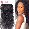 Clip In Human Hair Extensions Kinky Curly Clip In Hair Extensions For Black Women Brazilian Virgin Hair African American Clip In