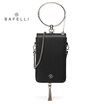 BAFELLI split leather shoulder bag metal tassels bolsos mujer rose red ring handbag rose gold minaudiere women messenger bags