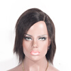 100 Human Hair Wigs For Black Women Brazilian Remy Human Hair Straight Short Wig Color 1B Free Shipping