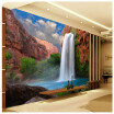 Custom 3d mural Natural landscape waterfall scenery wallpaper TV background wall painting living room sofa study wallpaper mural