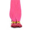 1gs 100g Human Virgin Hair Pink Straight Keratin Stick I-tip Hair Extensions