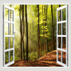 Custom Mural Wallpaper 3D Window Sunshine Forest Natural Scenery Living Room Bedroom Home Decor Wallpaper Papel De Parede 3D