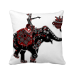 Elephant Performance China Minority Dressing Totem Square Throw Pillow Insert Cushion Cover Home Sofa Decor Gift