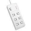 Huntkey Xiaoxin 601 nuevo estándar nacional de diámetro 10 puerta de protección para niños 6 zócalo fila de enchufe fila zócalo 18 m blanco