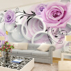 Custom photo wallpaper Non-woven TV background wall mural bedroom living room wallpaper European modern warm rose wallpaper