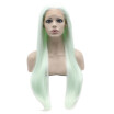 Long Light Blue Lace Front Cosplay Party Straight Lace Front Wig Synthetic