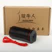 MUNIUREN leather hand sewing car handle set steering wheel cover four seasons universal vent hole black medium side line red