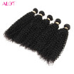 Alot product Malaysian Kinky Curly Bundle 4 bundles 8 to 28 inch unprocessed human hair Natural Weft