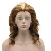 Iwona Synthetic Hair Lace Front Shoulder Length Wavy Blonde Highlight Wig