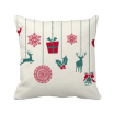 Christmas Elk Snowflake Heart Festival Square Throw Pillow Insert Cushion Cover Home Sofa Decor Gift