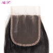 Alot Hair 7A Brazilian Virgin Hair Straight Hair Lace Closure Unprocessed Virgin Human Hair Weave 4x4 Closure Free Part